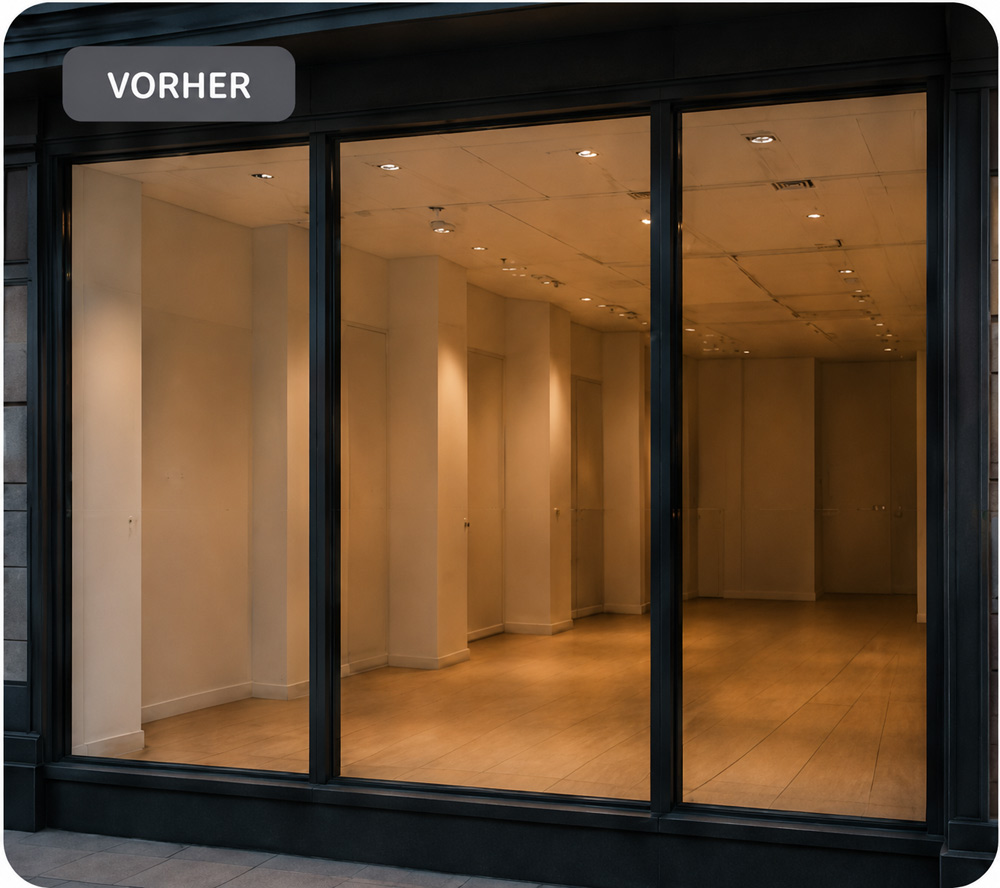 Schaufenster vorher