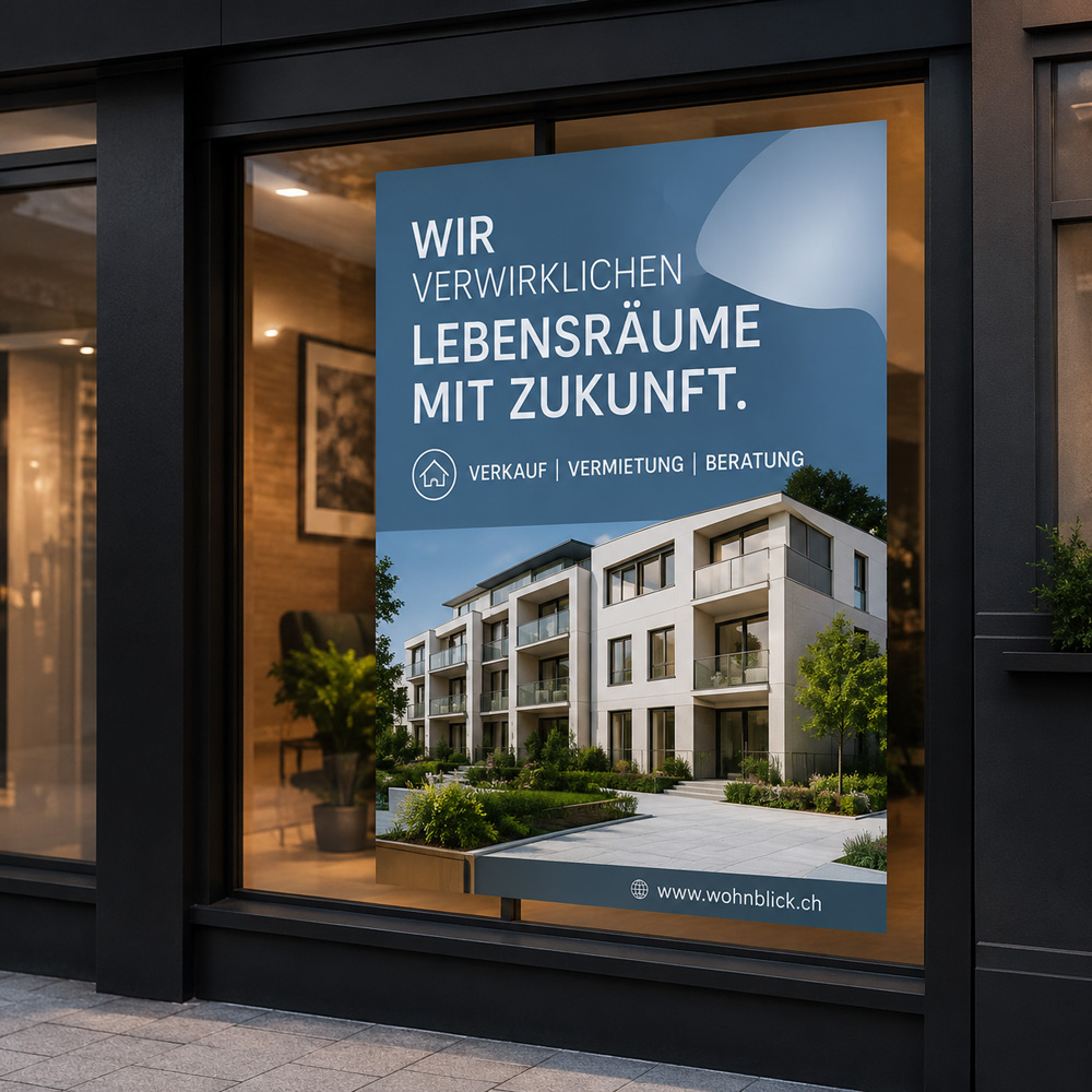 Schaufensterfolie Immobilien
